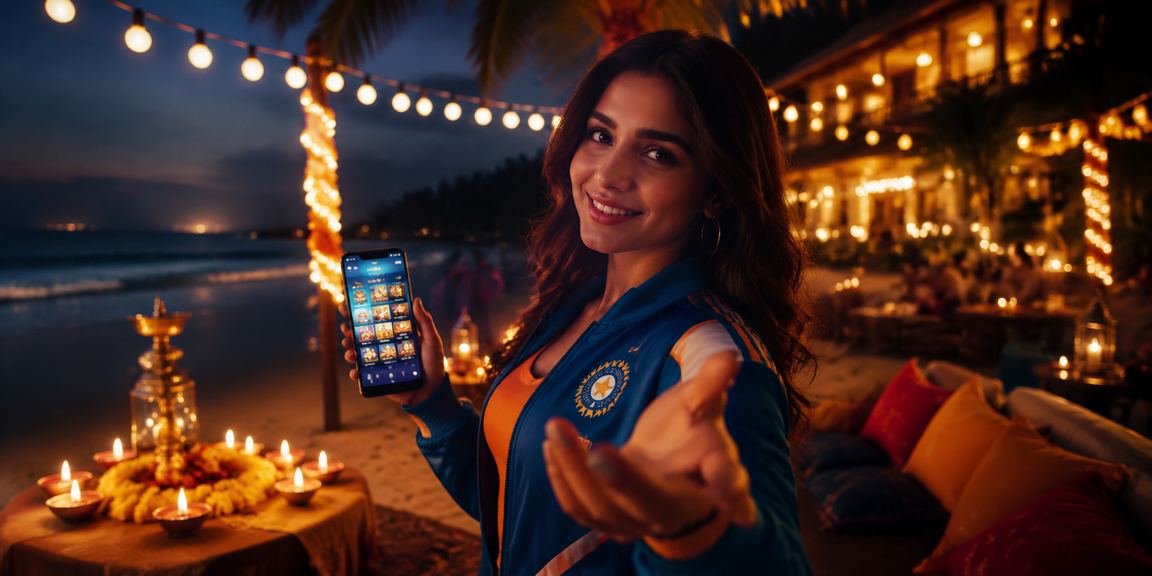 Indian cricket fans celebrating Diwali festival